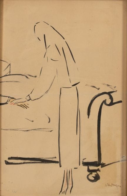 Kees VAN DONGEN (1877–1968). 
Schwester mit roten 