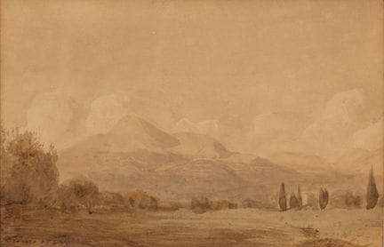 Joseph FRICERO (Nice, 1807-1870). 
Paysage montagn