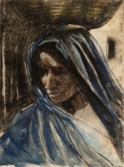 Jhupu ADHIKARI (pintor indio, 1927-2013).
Mujer co