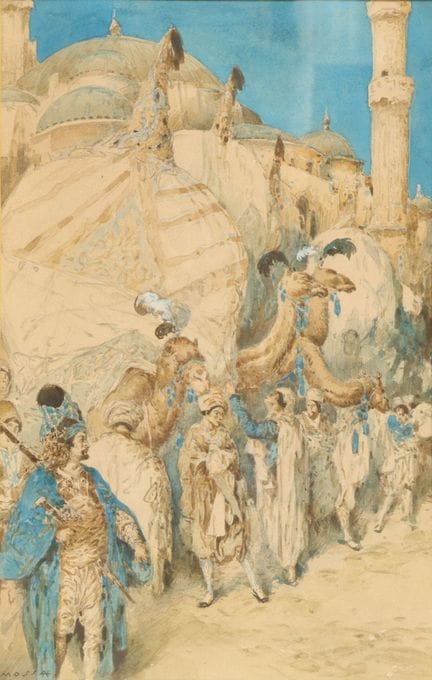 Gustave-Adolphe MOSSA (Nice, 1883-1971). 
Chamelie