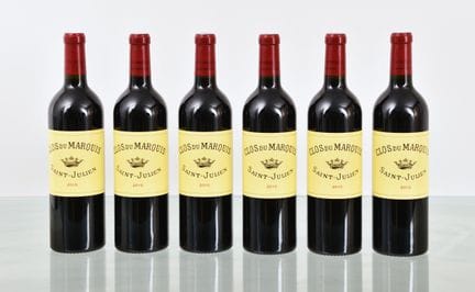 CLOS DU MARQUIS 2010，圣朱利安，6瓶，原装木箱