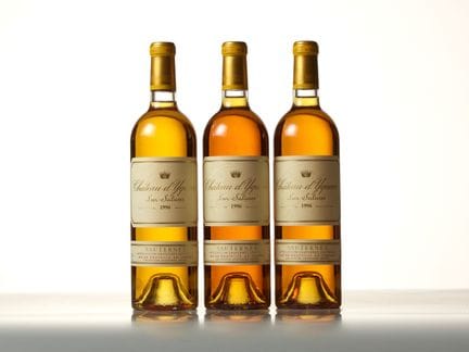 1996年伊克姆酒庄（Château D'YQUEM）C1 Supérieur索泰尔纳甜白葡萄酒，3