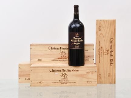 2020年份穆兰·里什酒庄（Château MOULIN RICHE）红葡萄酒，圣朱利安产区，莱奥维