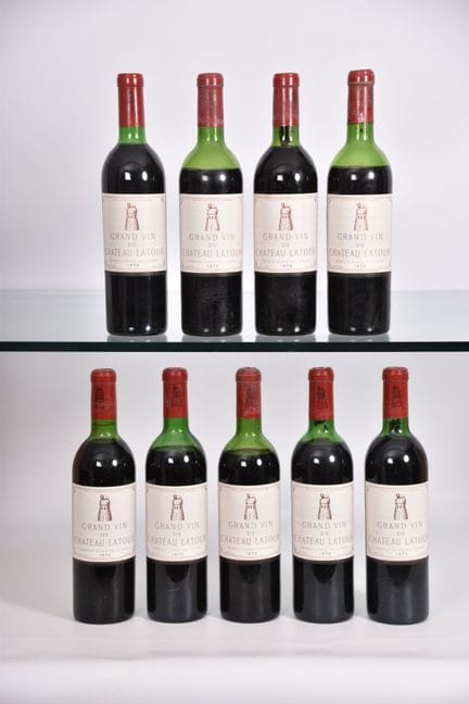 Château LATOUR 1972, 1er GCC Pauillac, 9 bottiglie