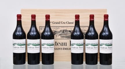 2016年份帕维酒庄（Château PAVIE）红葡萄酒，一级庄（1 GCC），6瓶，原装木箱
