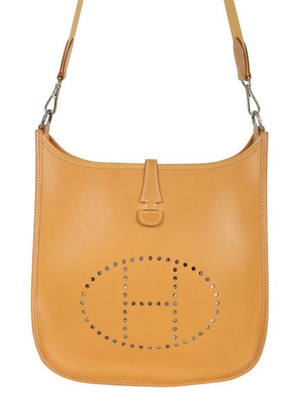 SAC À BANDOULIÈRE HERMÈS EVELYN VINTAGE
2002. Cuir
