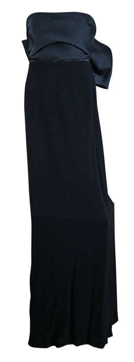 兰文（LANVIN）晚礼服
1990年代。由阿尔伯·埃尔巴兹（Alber Elbaz）设计。黑色面料