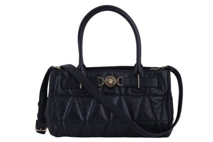 BOLSO DE MANO DE VERSACE
Cuero negro liso. Herraje