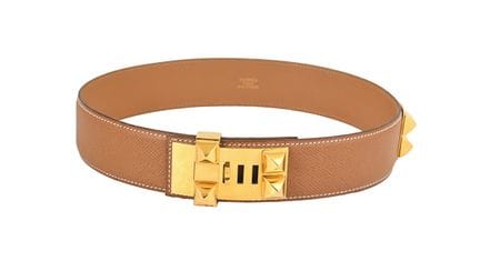 HERMES VINTAGE BELT
1994. Brown Clemence leather. 