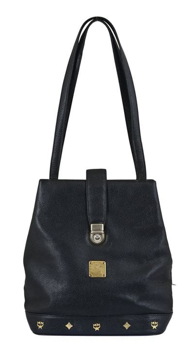 SAC À BANDOULIÈRE VINTAGE MCM TOTE
Cuir grainé noi
