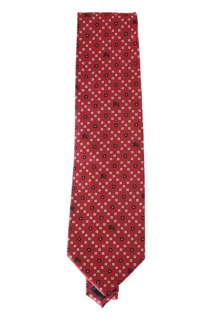 BURBERRY VINTAGE TIE
Geometric motif on red. Inclu