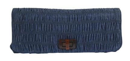 POCHETTE PRADA GOUFRE JUMBO
Denim bleu. Fermoir en