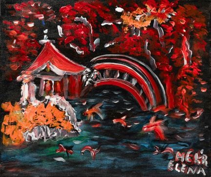 Elena HEL'R (1946)
El jardín zen 
Óleo sobre lienz
