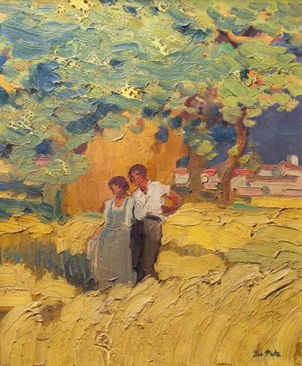 Leo PUTZ (1869-1940)
Pareja en un paisaje campestr