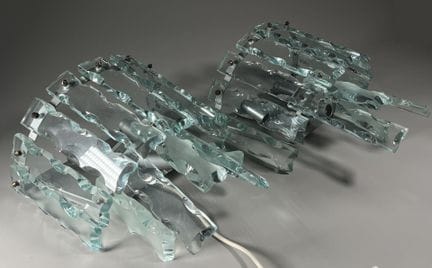 FONTANA ARTE, attribué à
Paire d'APPLIQUES MURALES