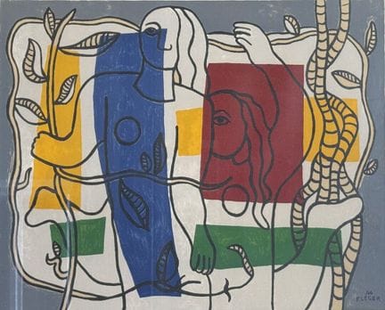 Fernand LEGER (1881-1955)
El jardín, 1946 
Litogra