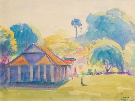 André MAIRE (1898-1984)
Paisaje con templo, Saigón