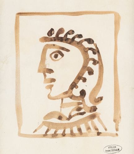 Atribuido a André DERAIN (1880-1954)
Rostro de per