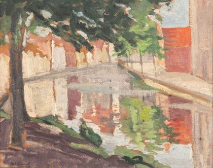 Paul CHARAVEL (1877-1961)
Vista del canal 
Óleo so
