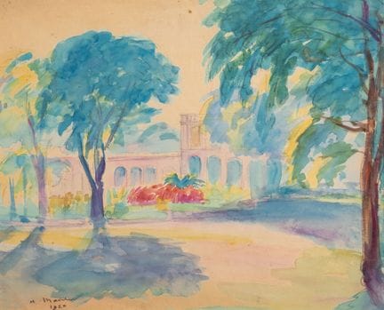 André MAIRE (1898-1984)
Parque con arquitectura, 1
