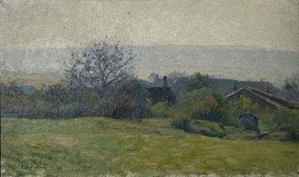 保罗·埃利·杜布瓦（1886-1949）
《春日风景》
布面油画，左下角有签名
高 33 厘米 - 