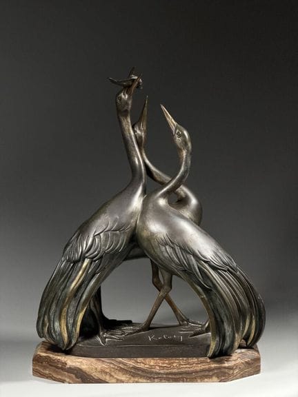 Alexandre KELETY (1874-1940)
Tres limícolas luchan