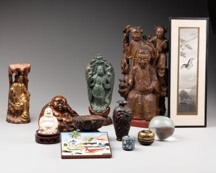 CHINE et ASIE - Moderne 
Lot comprenant quatre SUJ