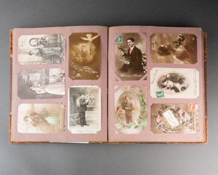 Early 20th century postcard album 
Greeting cards 