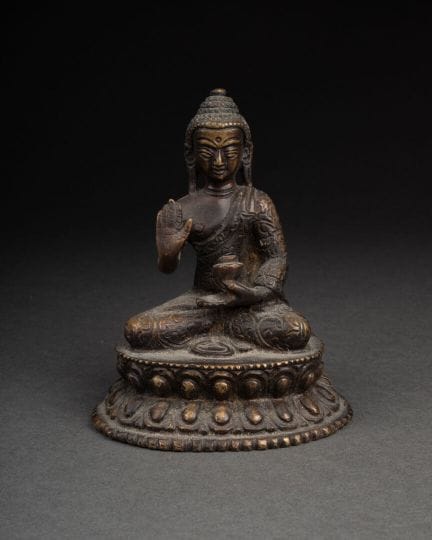 CHINE - XIXème siècle 
BOUDDHA esquissant le bhūmi