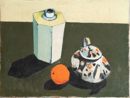 École moderne 
Nature morte à l'orange 
Huile sur 