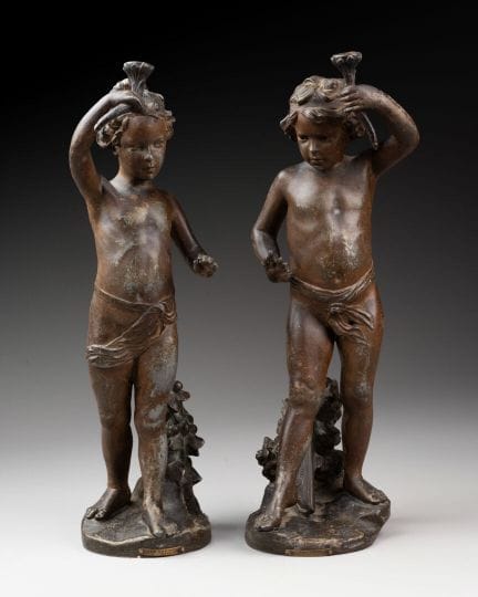Richard AURILI (1834-c.1914), d'après
Deux PUTTI, 