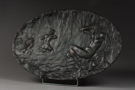 Emmanuel VILLANIS (1858-1914)
PLAQUE ovale figuran