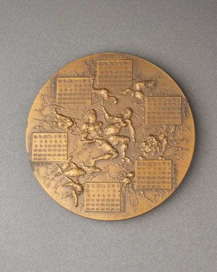 MEDAILLE du calendrier 1971 
Bronze 
D. 9,5 cm