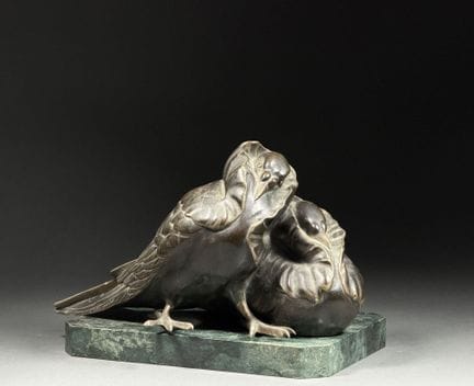Georges H. LAURENT (XIXe-XXe siècle)
Deux oiseaux 