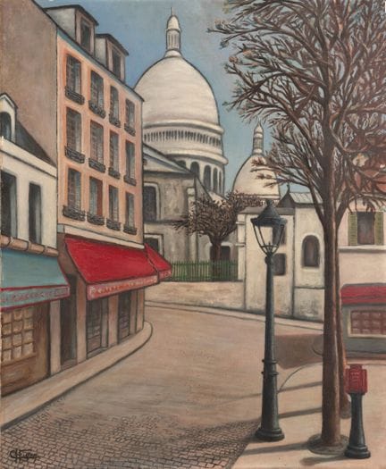 Ecole MODERNE
Montmartre
Huile sur toile, signée "