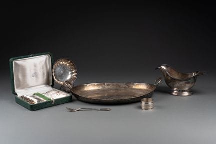CHRISTOFLE 
LOT in silver-plated metal comprising 