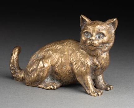 Dans le goût des bronzes de Vienne 
Chat
Bronze pa