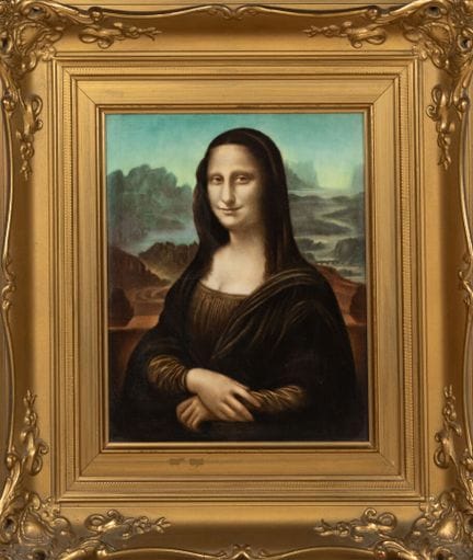 MODERN School
The Mona Lisa 
Enameled porcelain pl