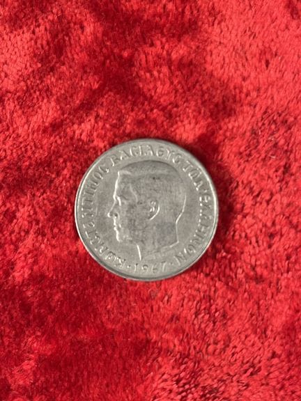 GREECE — Two-drachma coin bearing the effigy of Ki