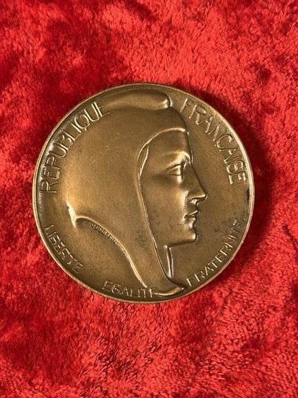 FRANCE — Commemorative medal presented on behalf o