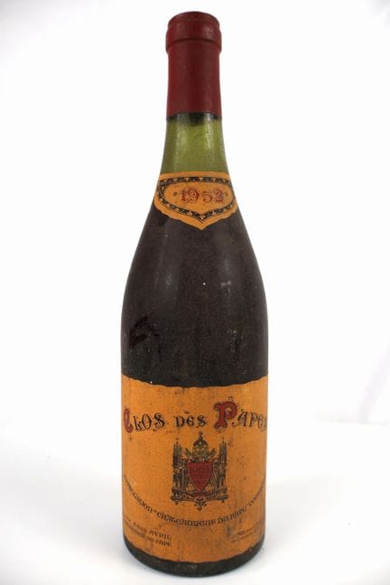 1瓶1952年份CHÂTEAUNEUF DU PAPE Clos des Papes（酒液液位未知，