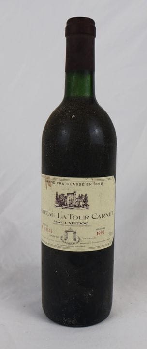 1瓶1990年份上梅多克拉图卡内酒庄（Chateau La Tour Carnet）红葡萄酒，编号4