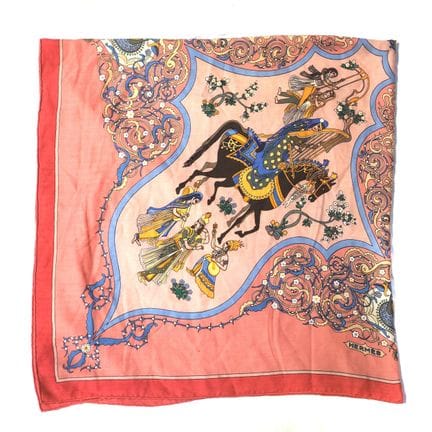 HERMES. Foulard en soie et cachemire modèle Poésie
