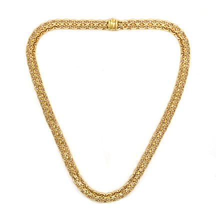 COLLIER en or jaune 18K avec des petits maillons p