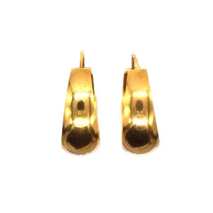 BOUCLES D'OREILLES Créoles en or jaune 18K. Dimens