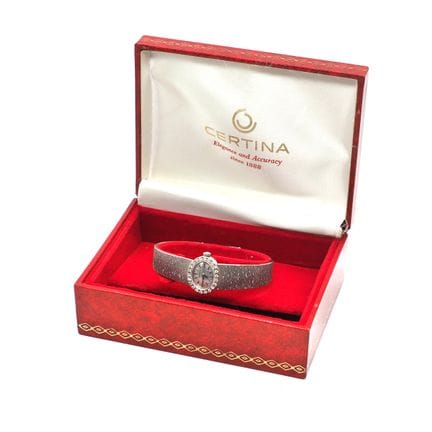 CERTINA. Women’s wristwatch with an oval 18K white