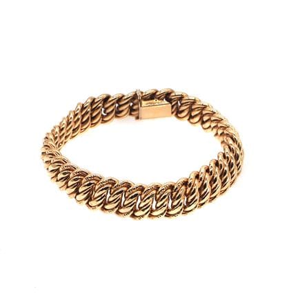 BRACCIALE in oro giallo 18 carati, maglia american