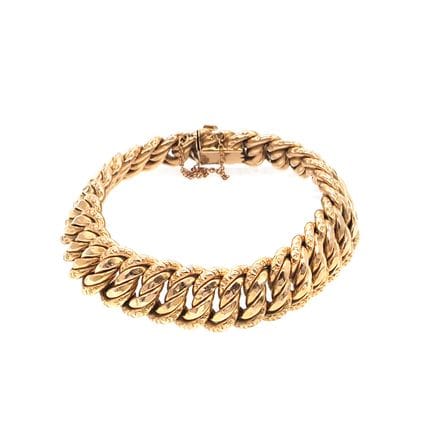 BRACCIALE in oro giallo 18 carati con maglie largh