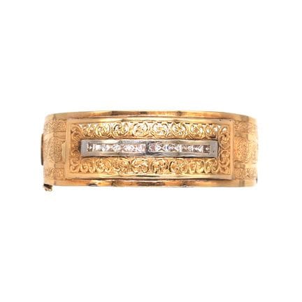 BARCELET jonc en or jaune et or blanc 18K, présent