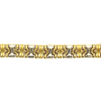 BRACELET en or jaune 18K. 
Signé Italie. 
Longueur